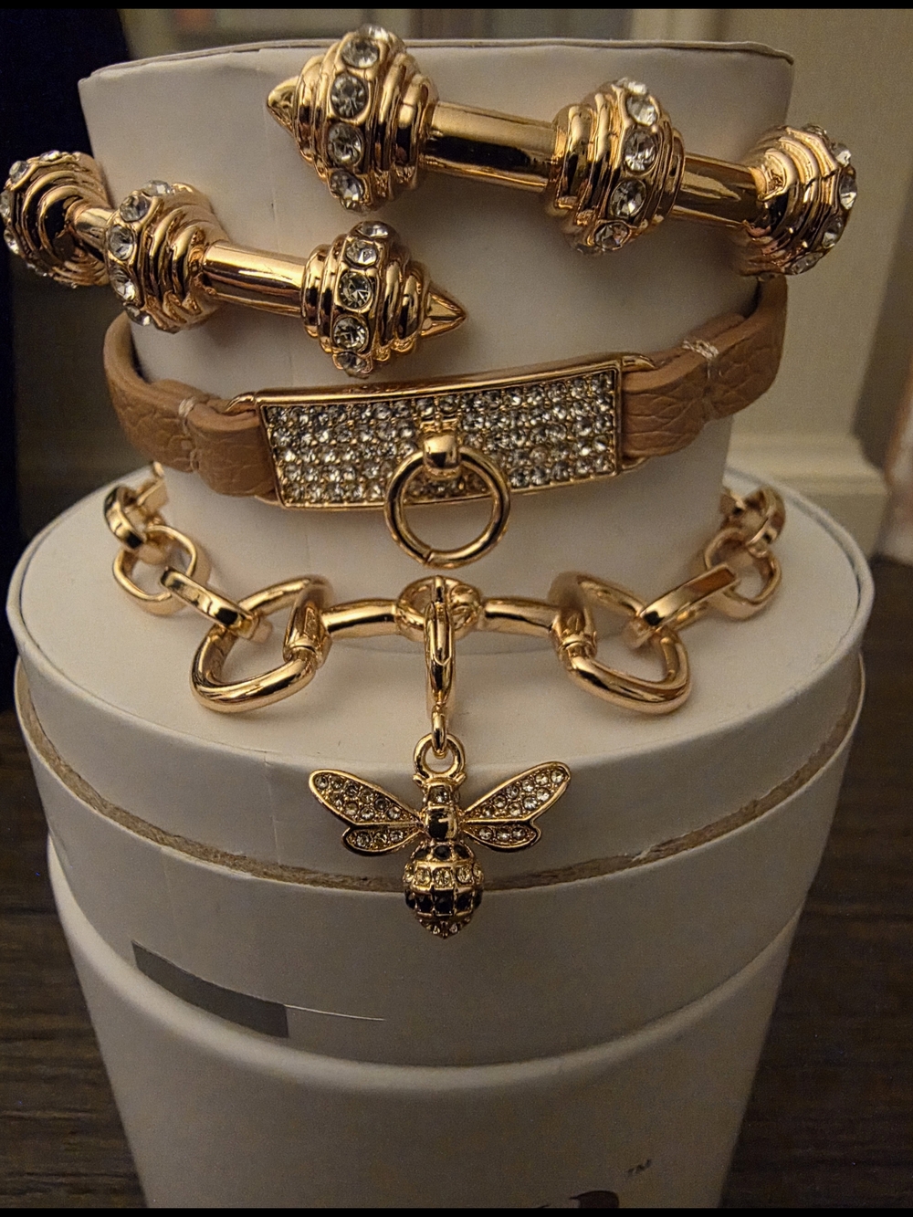 BP Gold-Tone Bee Charm Bracelet